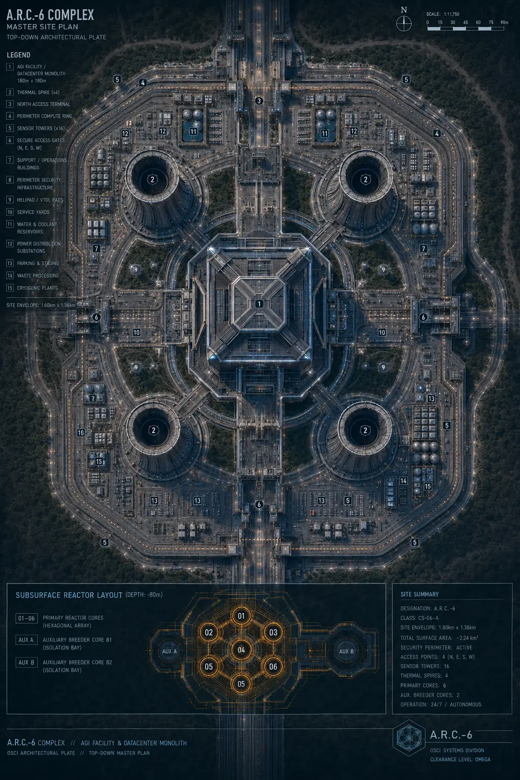 A.R.C.-6 master plan top-down site view