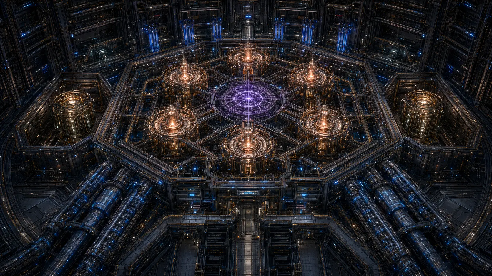 A.R.C.-6 primary reactor floor with six-core array